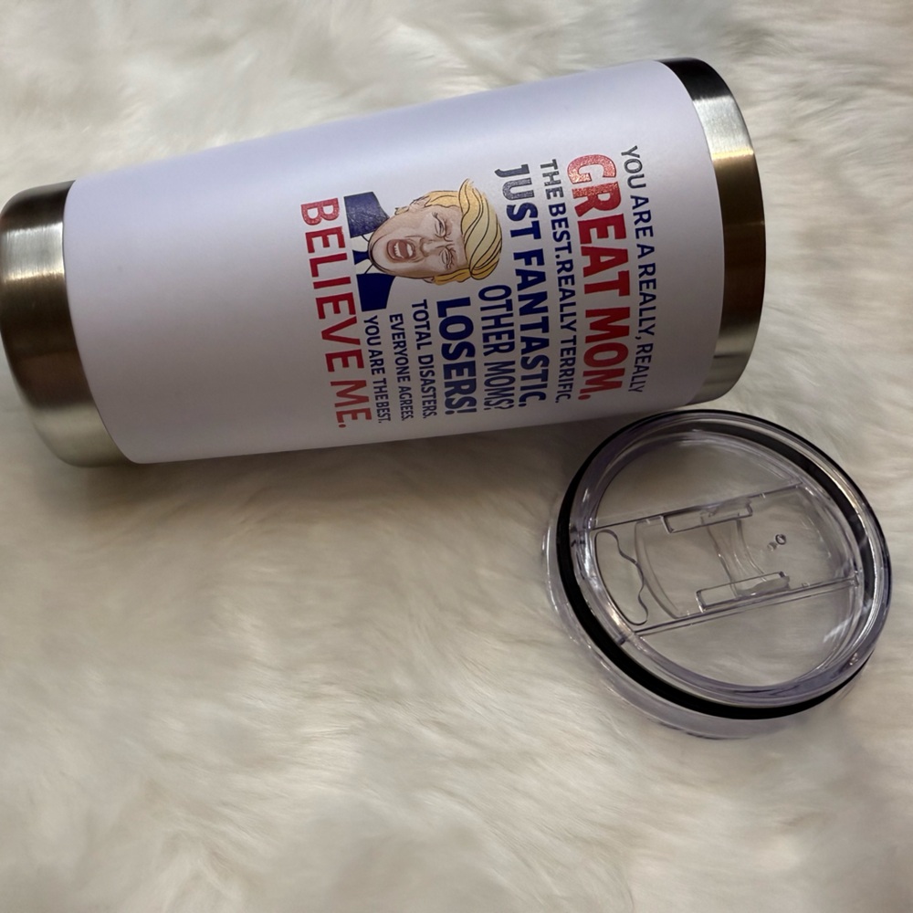 White Travel Tumbler with Lid